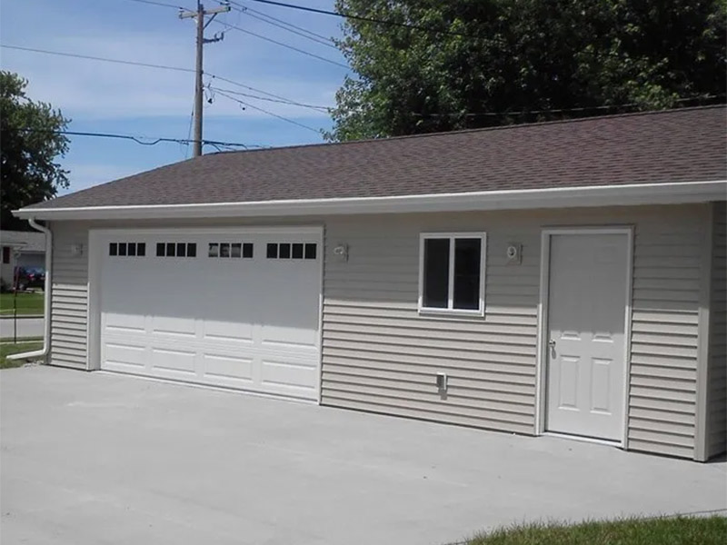 house with a garage door